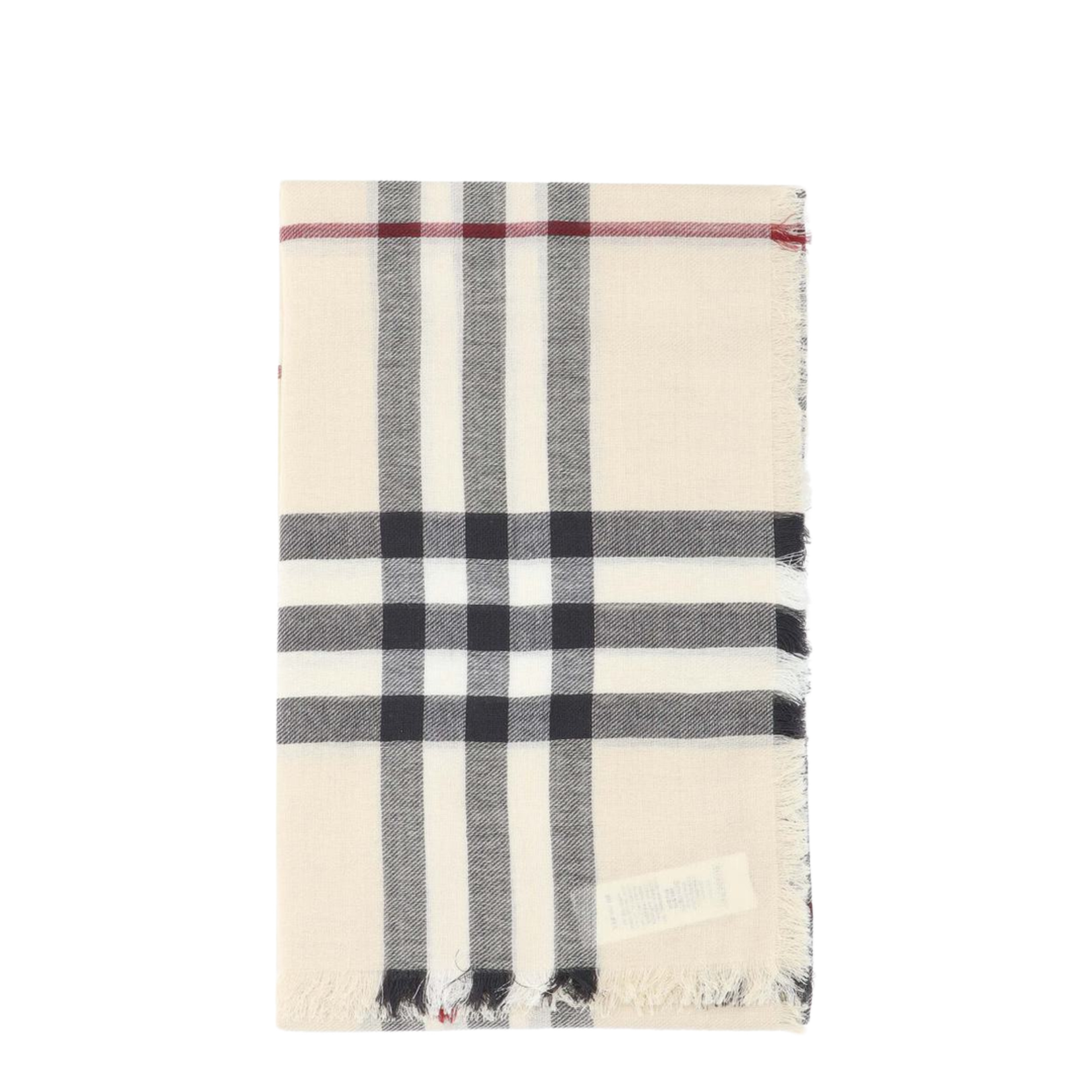 Giant Check Wool Scarf - Cream