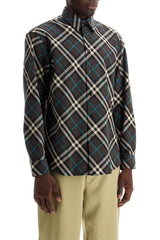 Burberry wool blend shirt with check pattern