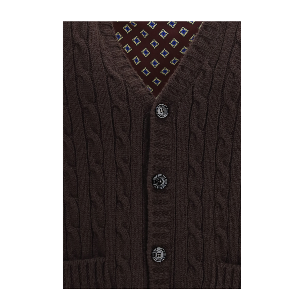 MAYFEYR - Valentino - Virgin Wool V Neck Cardigan - 9V0KA06WBQKMB1