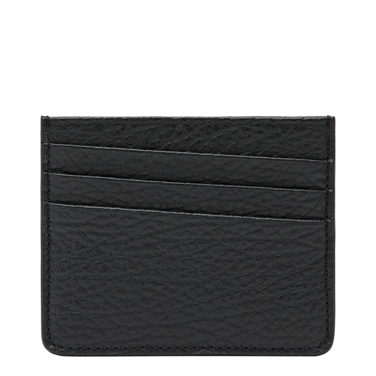Black Four Stitches Calfskin Card Holder