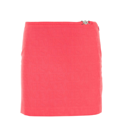 Fluo Pink Jacquard Mini Skirt
