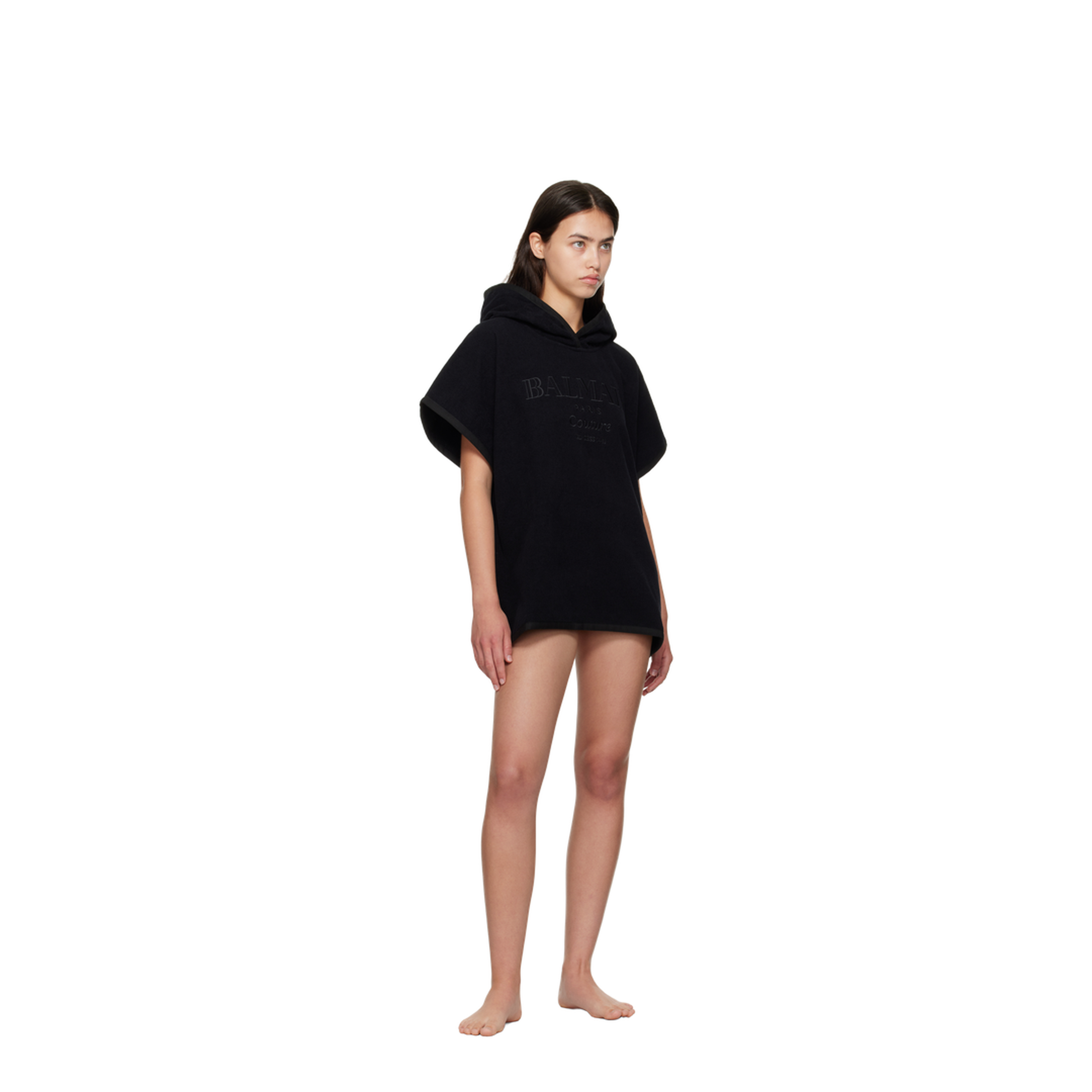 Cotton Poncho Black