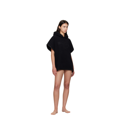 Cotton Poncho Black