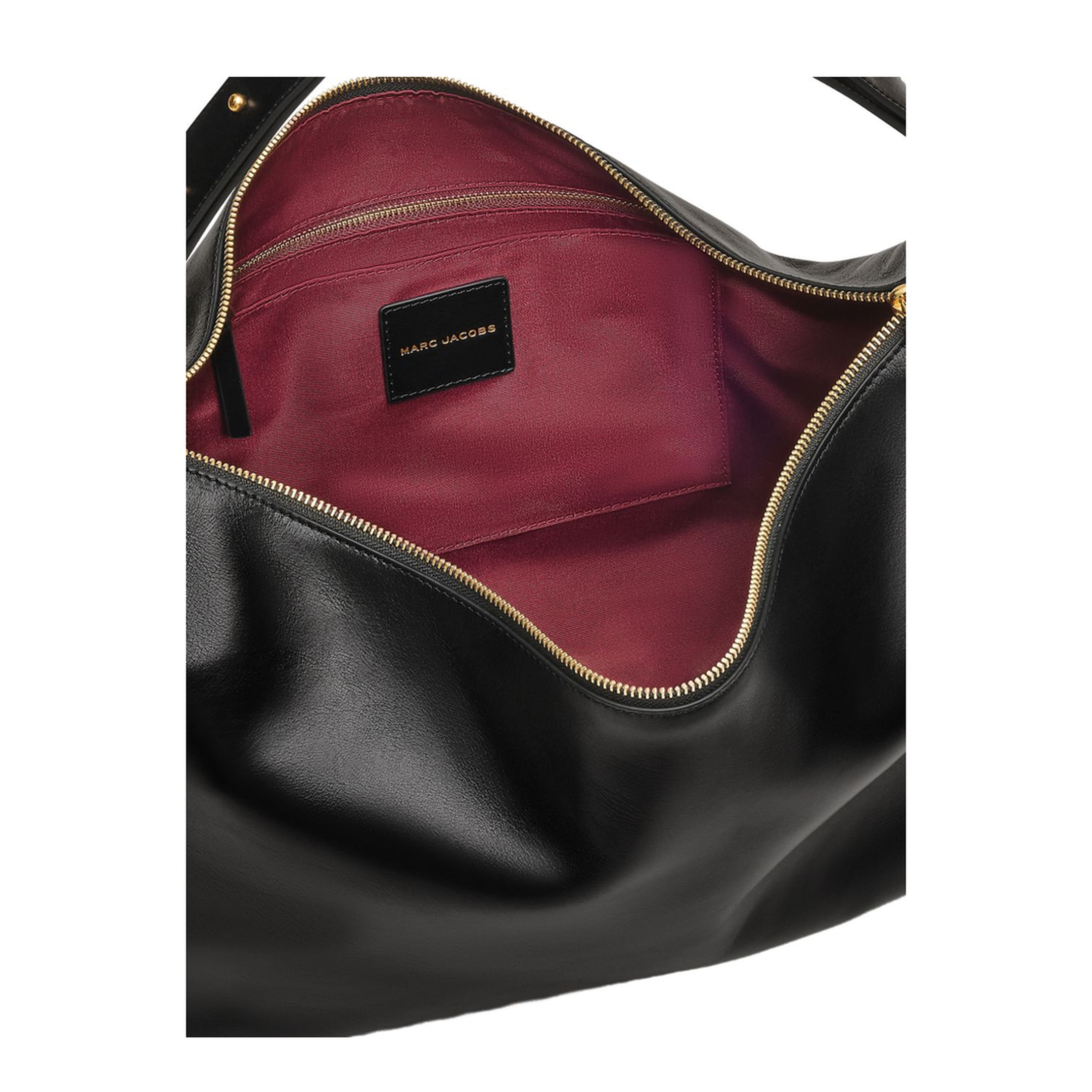 The Scene Large Smooth Leather Shoulder Bag - Black