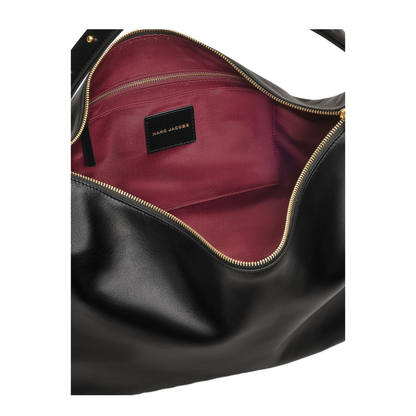 The Scene Large Smooth Leather Shoulder Bag - Black