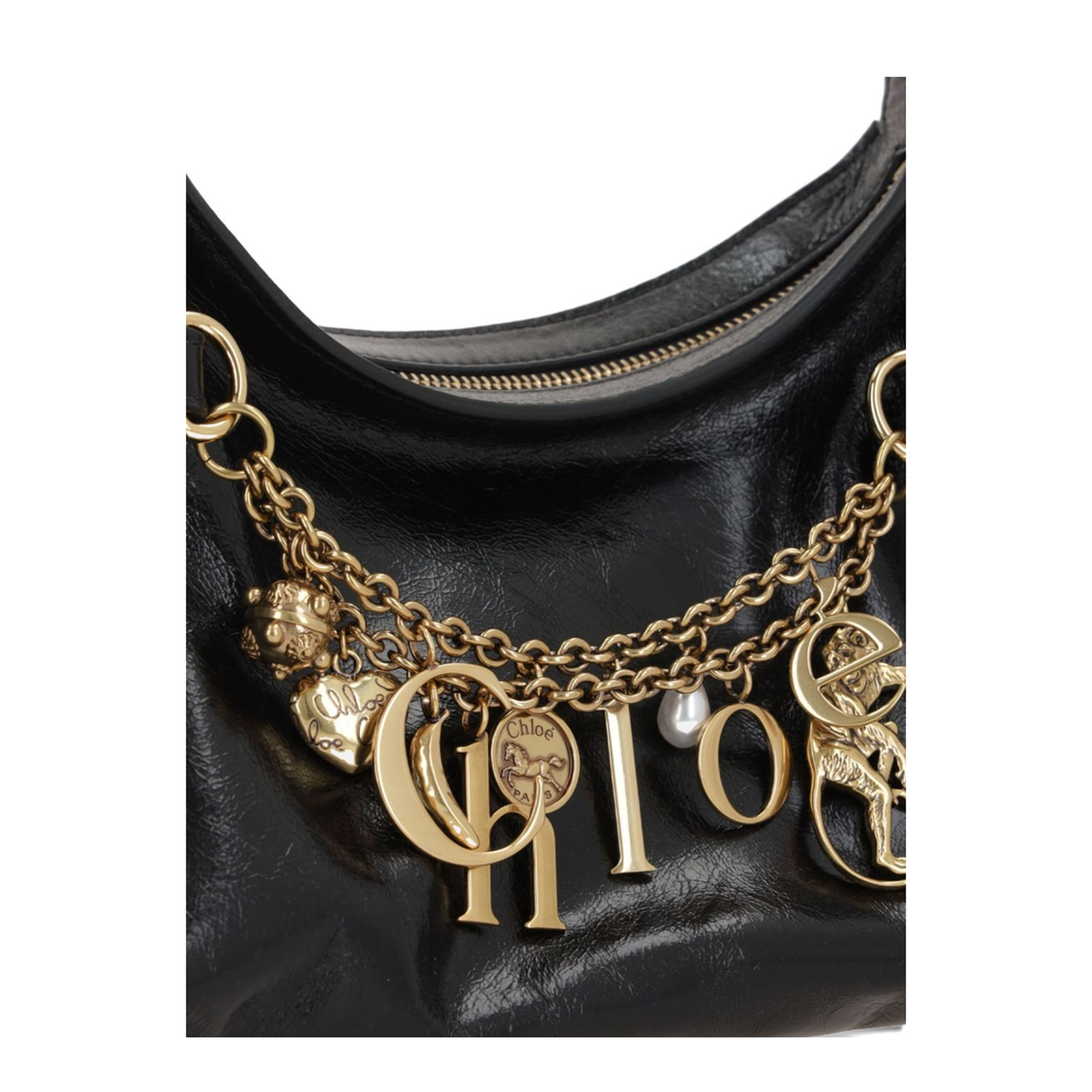 Charms Hobo Bag in Shiny Leather