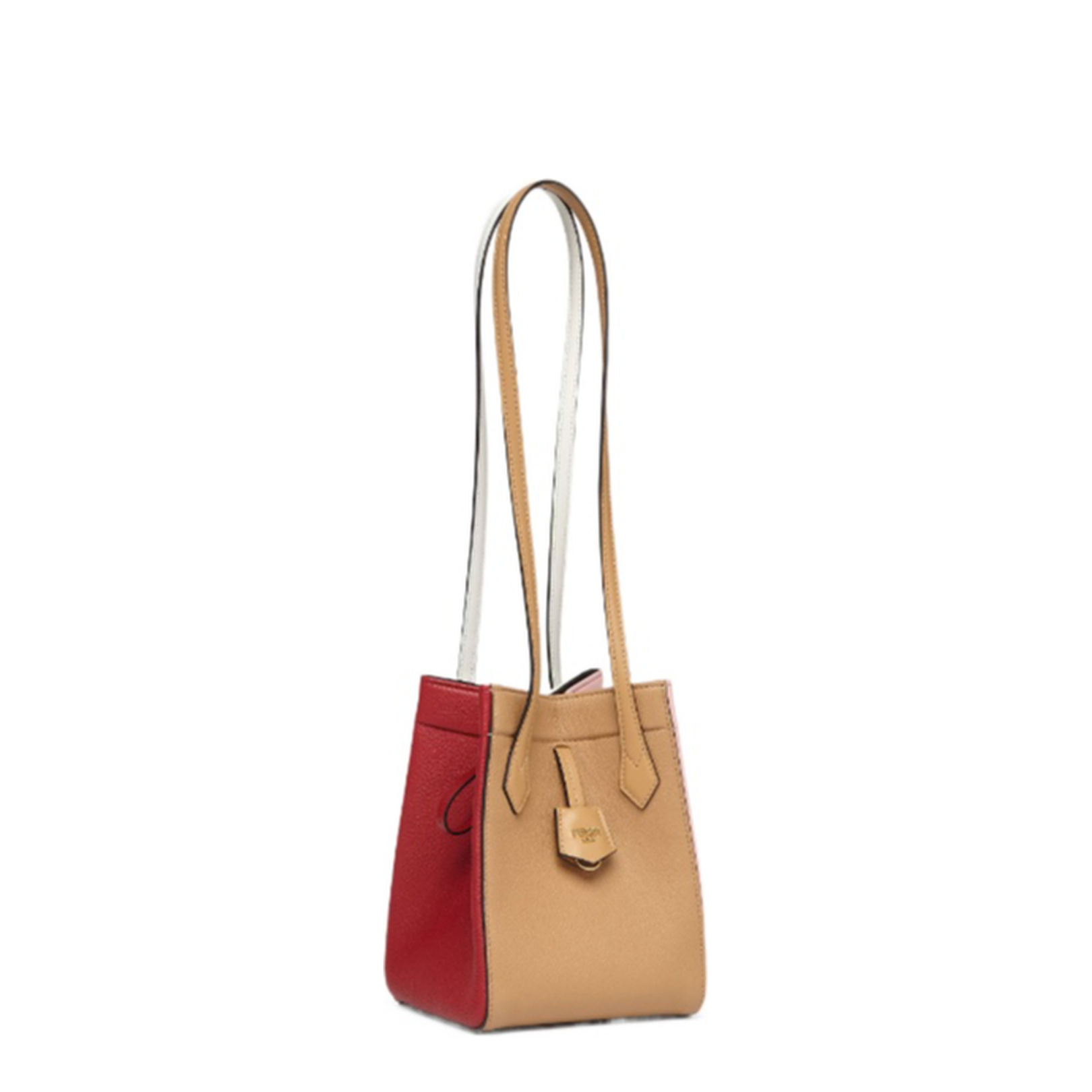 Origami Mini Leather Bucket Bags - Tan
