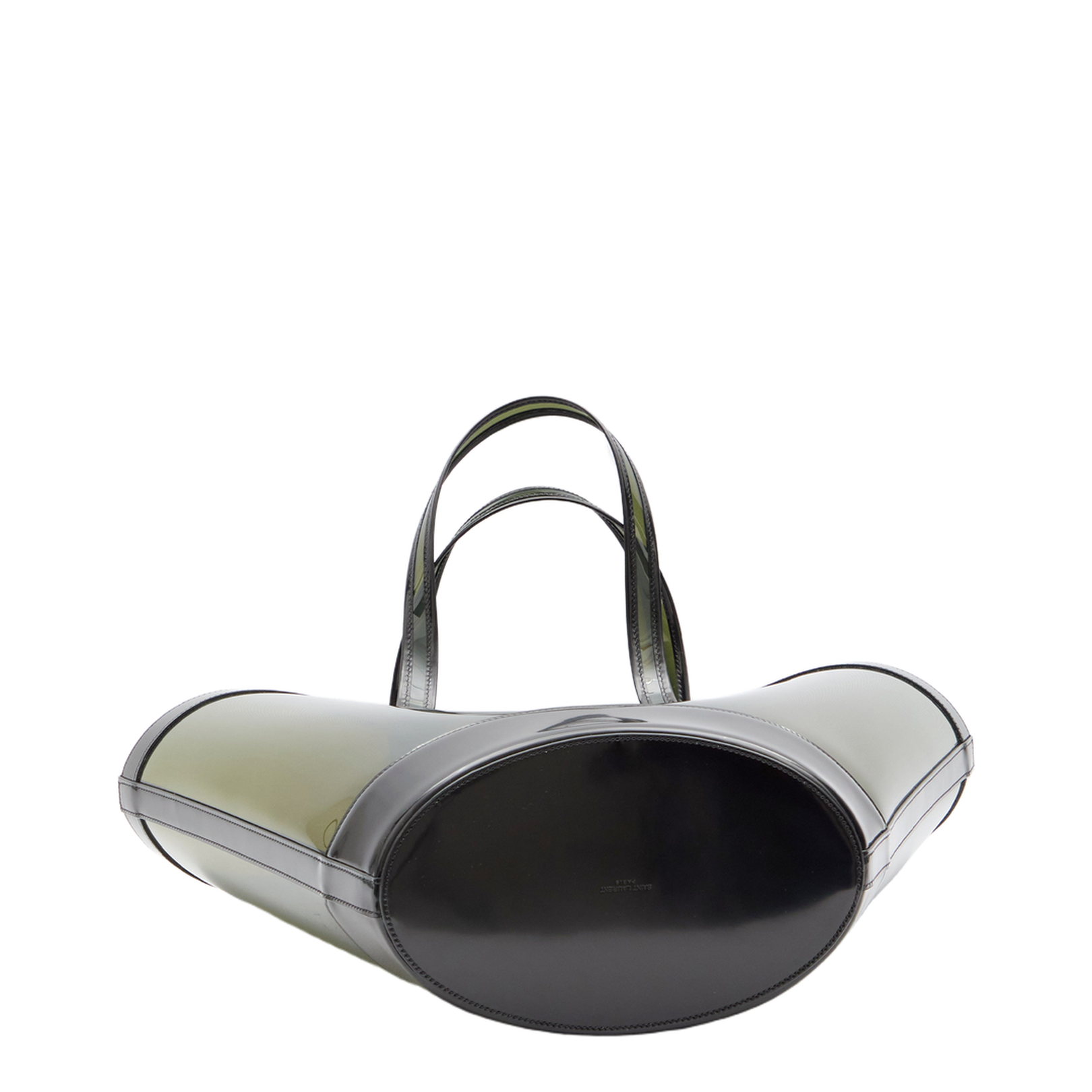 Panier Medium Vinyl and shiny leather Tote Bags - Green