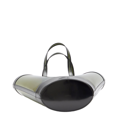Panier Medium Vinyl and shiny leather Tote Bags - Green