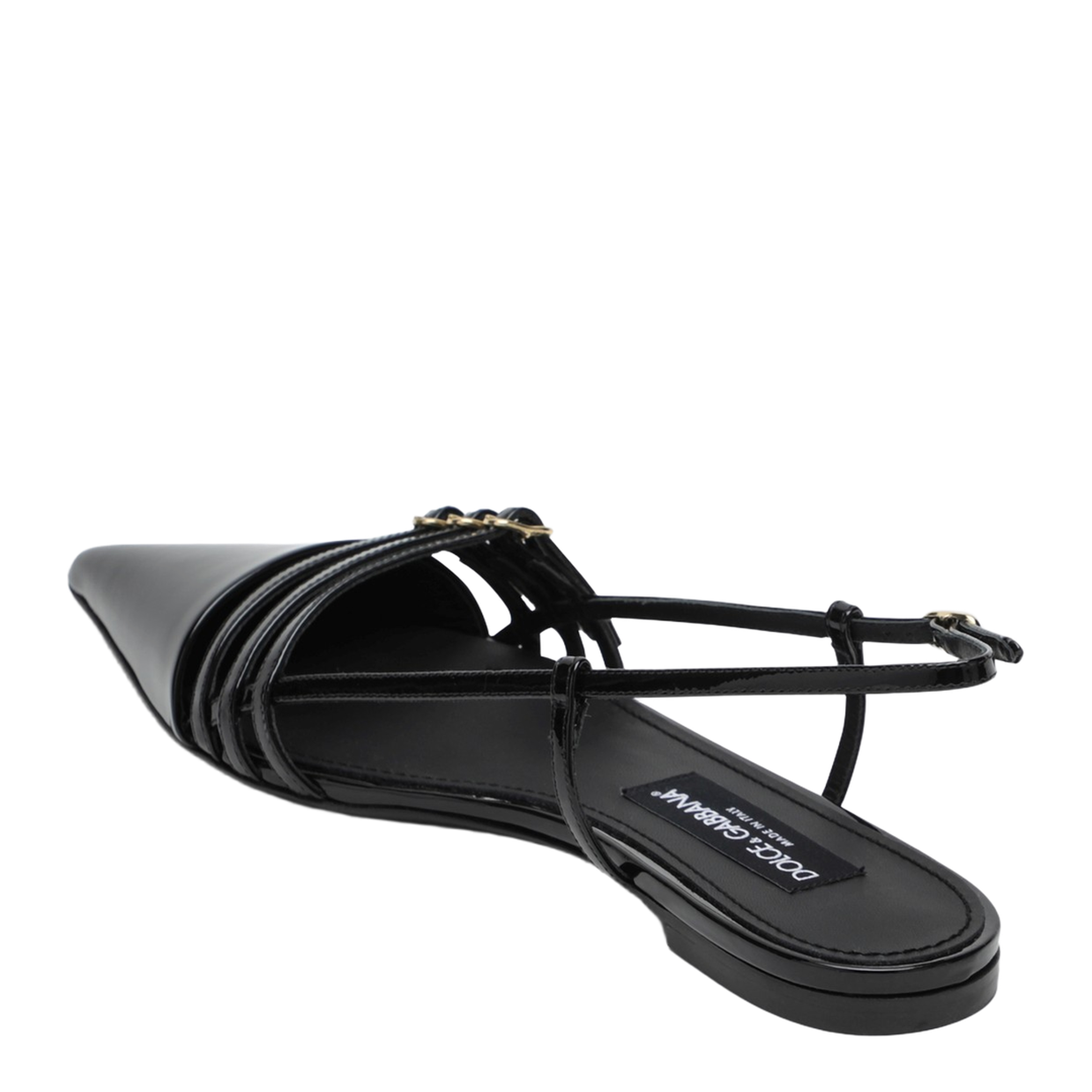 Black Patent Low Slingback