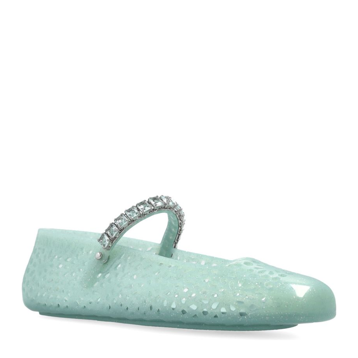 MAYFEYR - Jimmy Choo - Jelly Flat Shoes Green - THEJELLYNTXLIGHTVERDE/SILVER