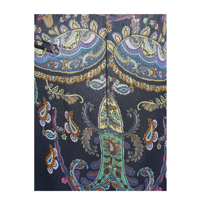 Envers Satin Fabric Wide-Leg Trousers - Multicolor