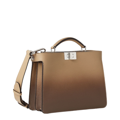 Peekaboo ISeeU Small Leather Shoulder Bags - Beige