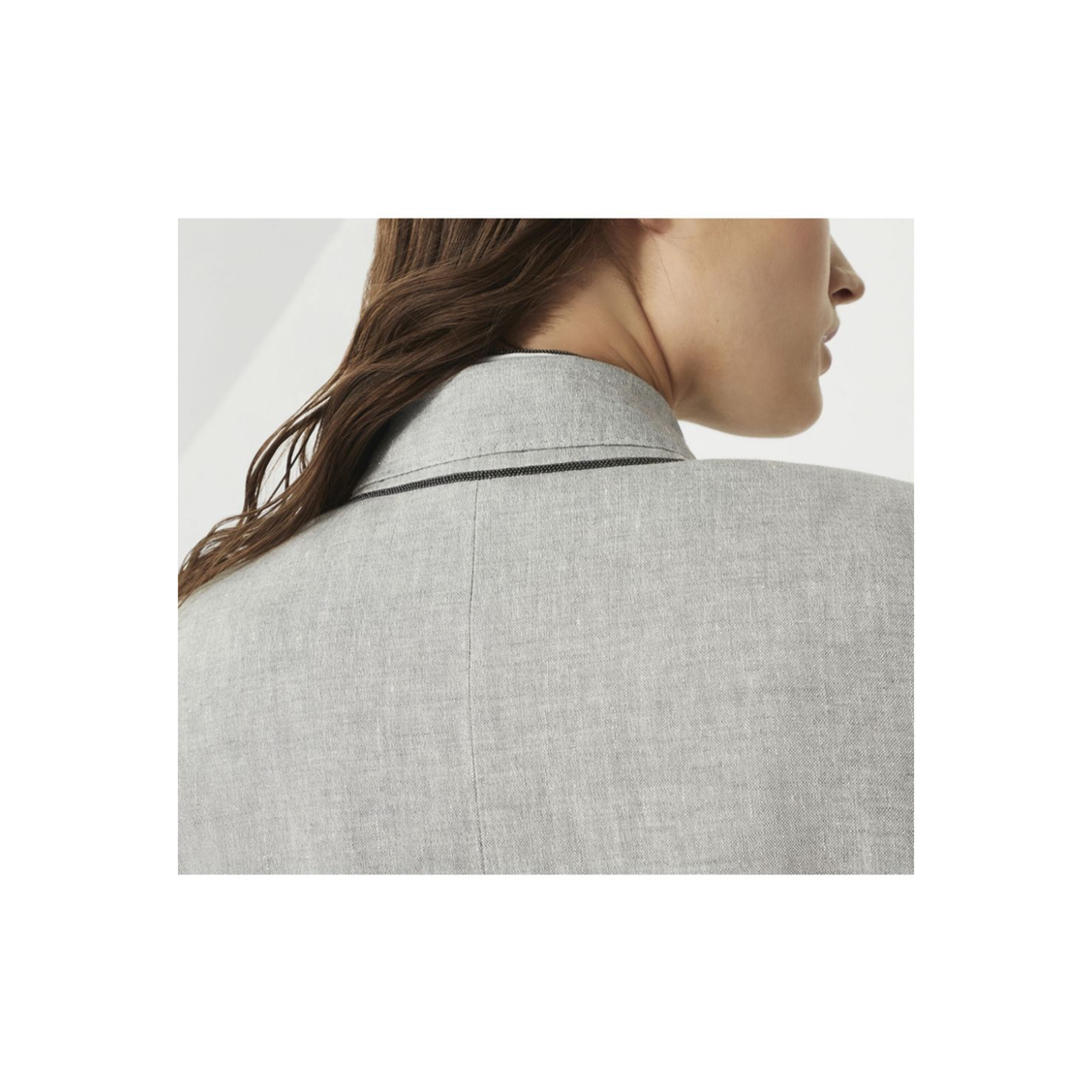Light Grey Double-Breasted Jacket