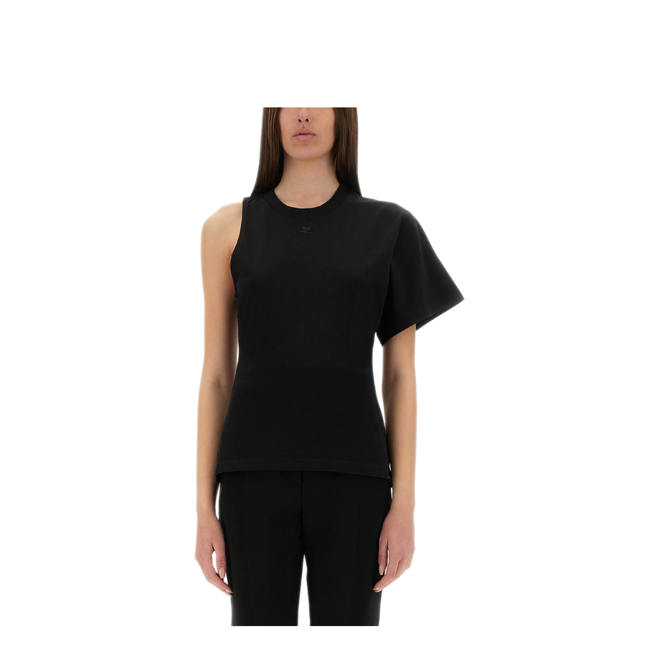 MAYFEYR - Courreges - One Shoulder T Shirt In Scuba - 225JTS201JS01079999