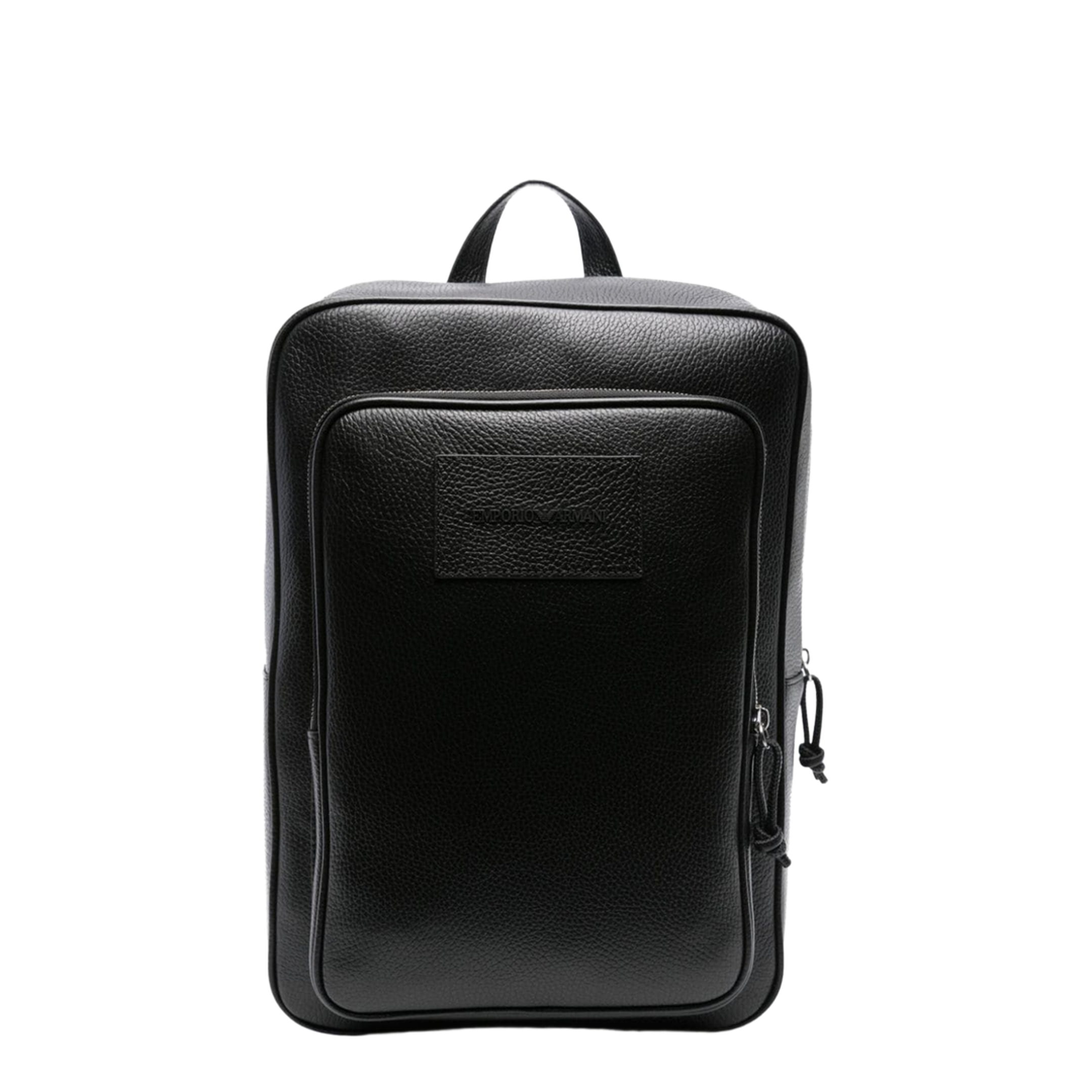 armani leather backpack Emporio Armani Essential Tumbled Leather Backpack