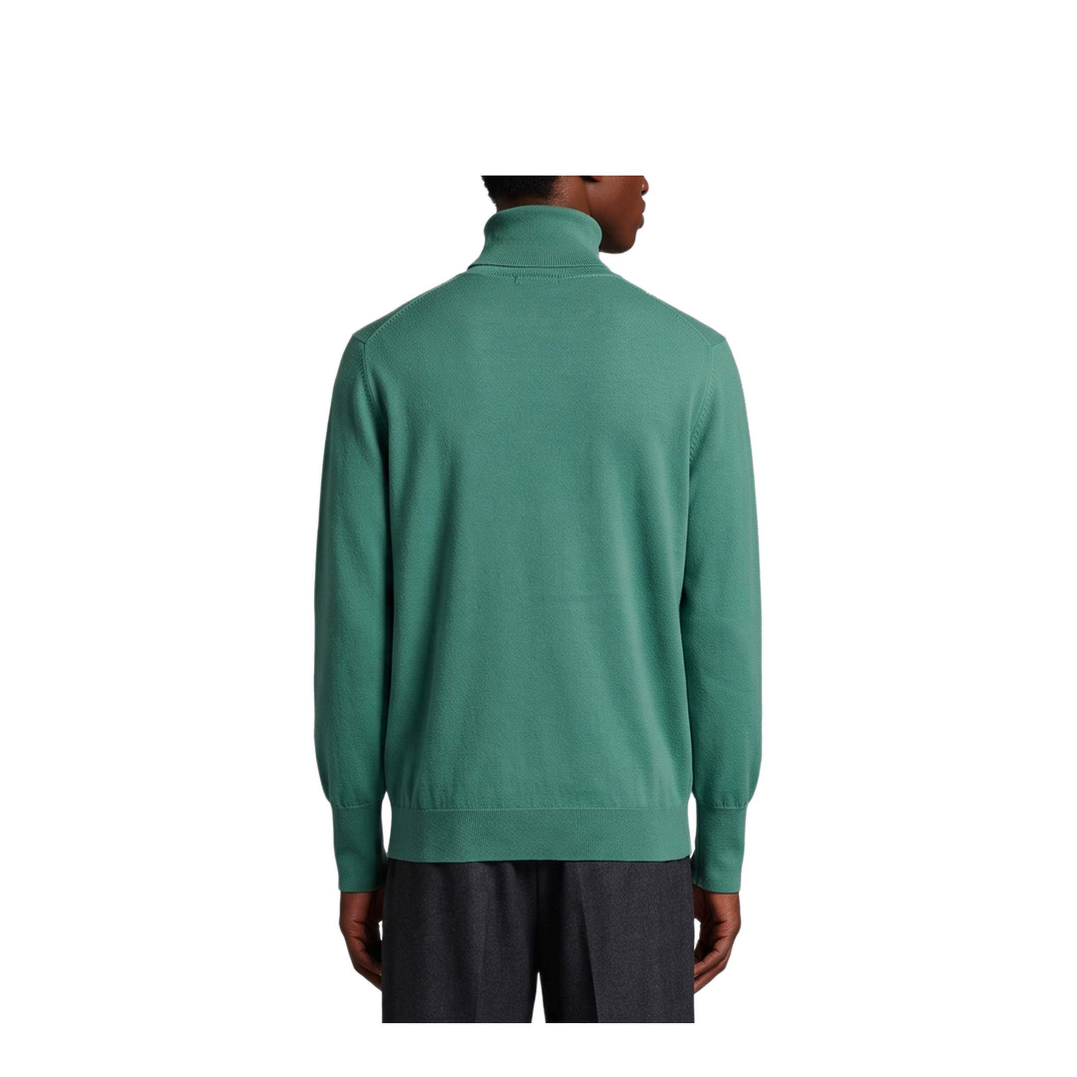 MAYFEYR - BALLANTYNE - Zephir Green Cashmere Turtleneck - B2P00212K0012509