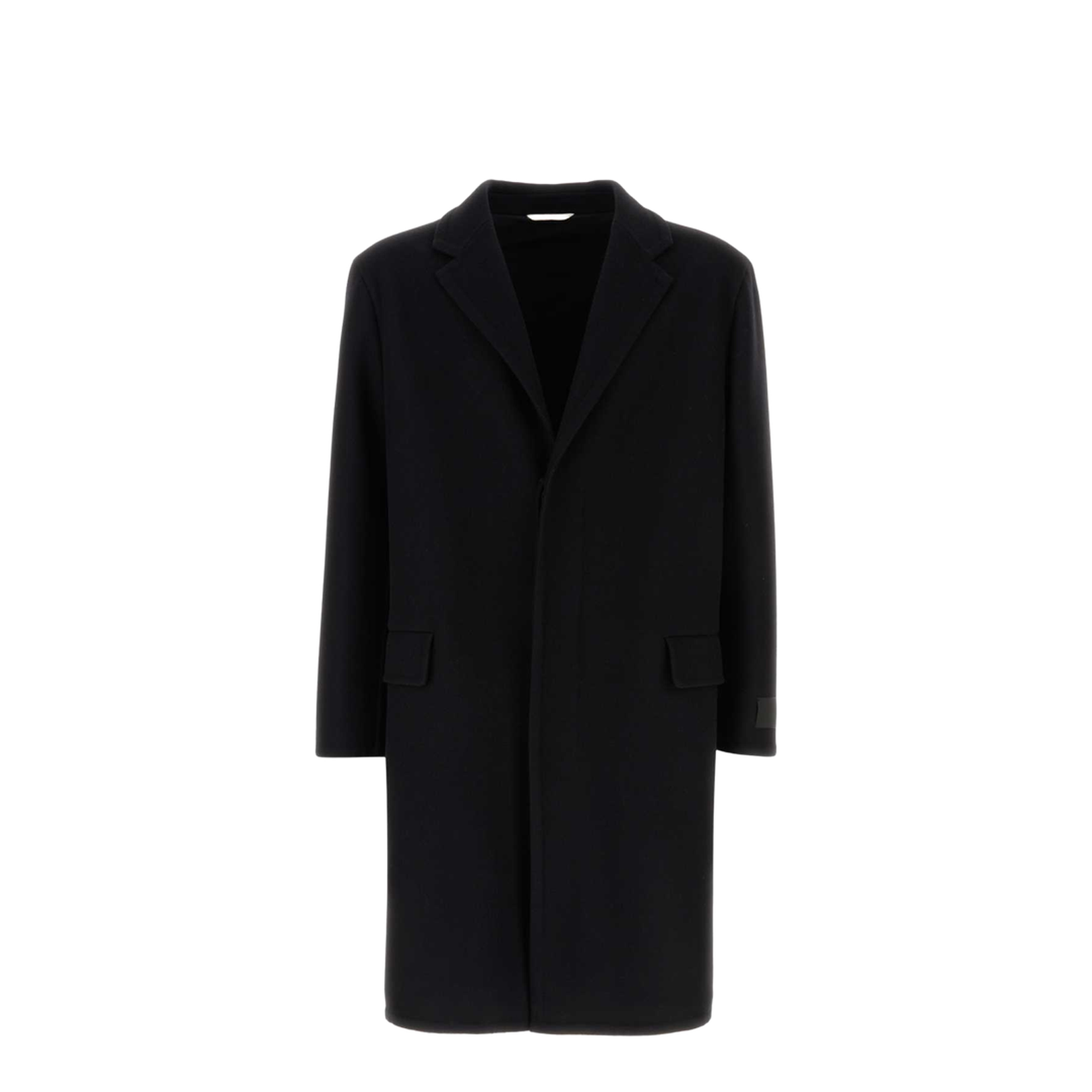 Black Wool Blend Oversize Coat
