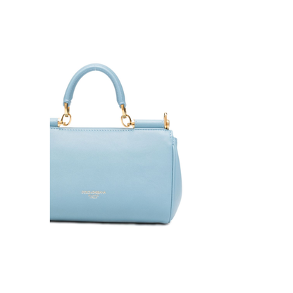My Sicily Medium Calfskin Top-Handle Bag - Azure