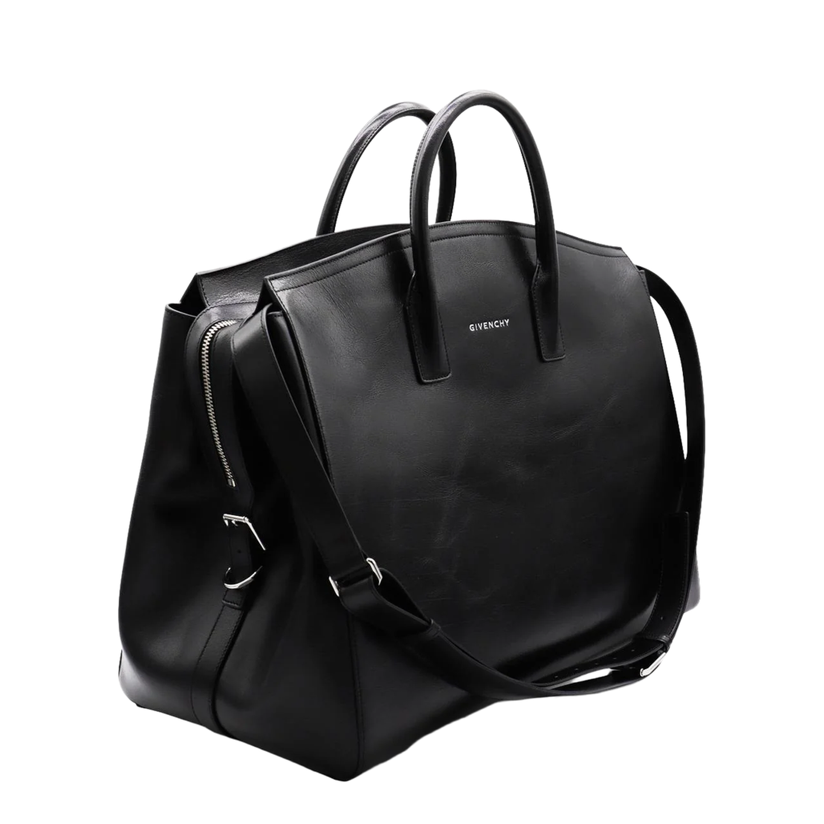 Black Leather Travel Bag
