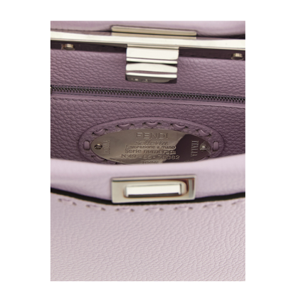 Peekaboo Mini Leather Crossbody Bag - Purple