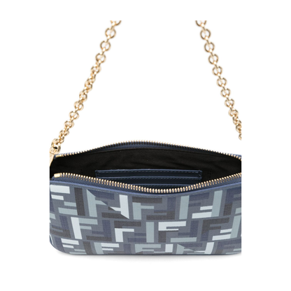 Baguette Canvas Clutch - Navy Blue