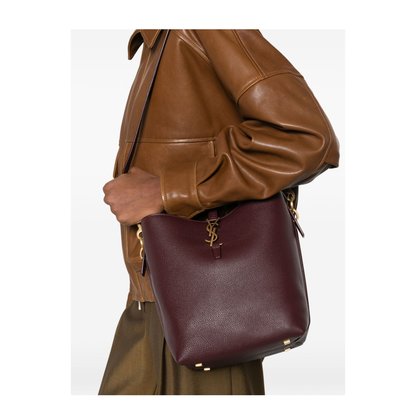 LE 37 Calf Leather Bucket Bag - Bordeaux