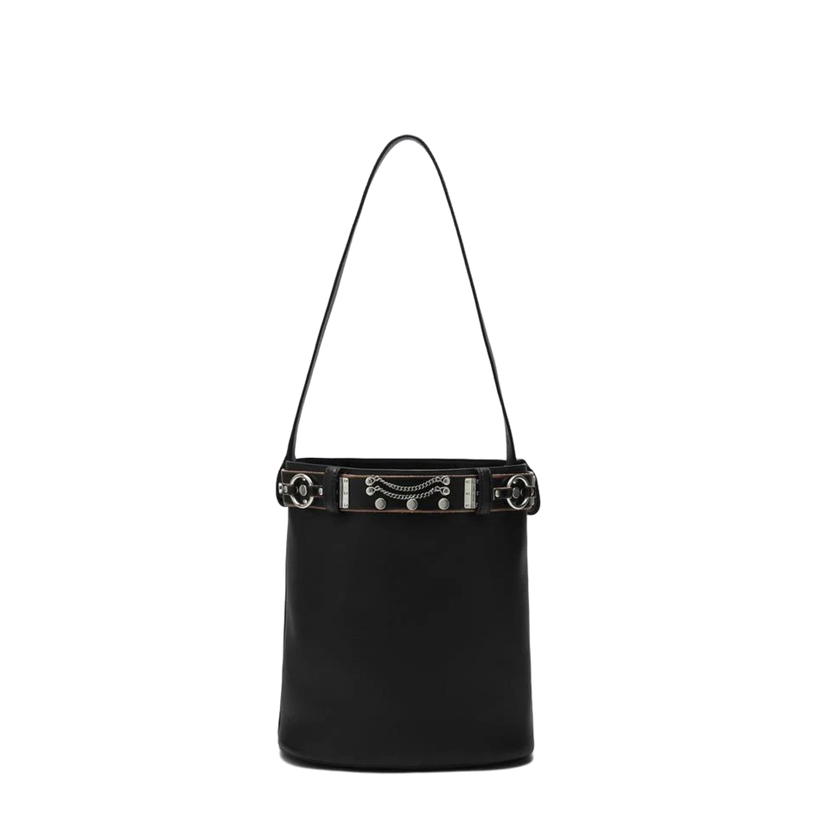 Bucket Bag with Studded Belt