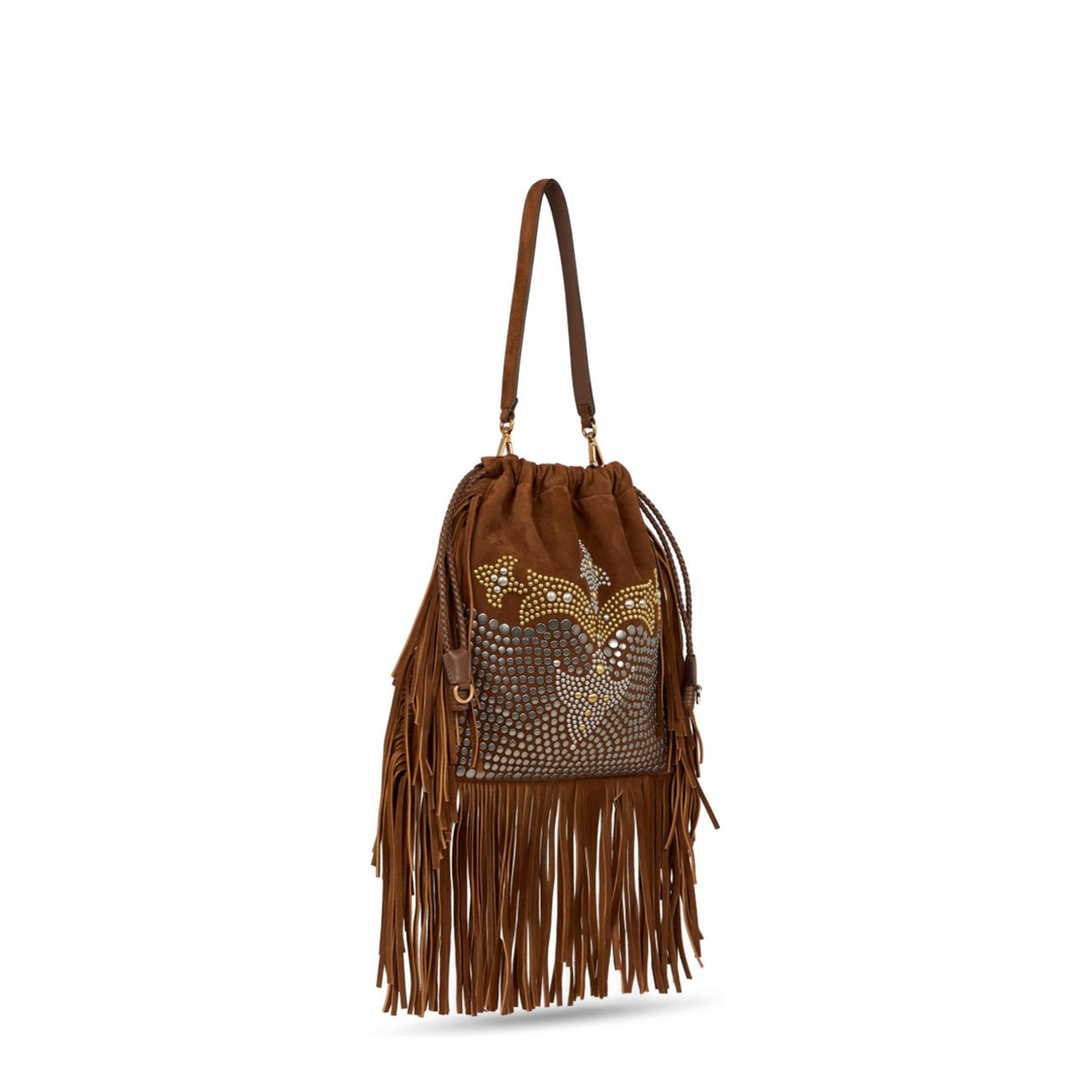 Kalispera Medium Suede Bag - Brown