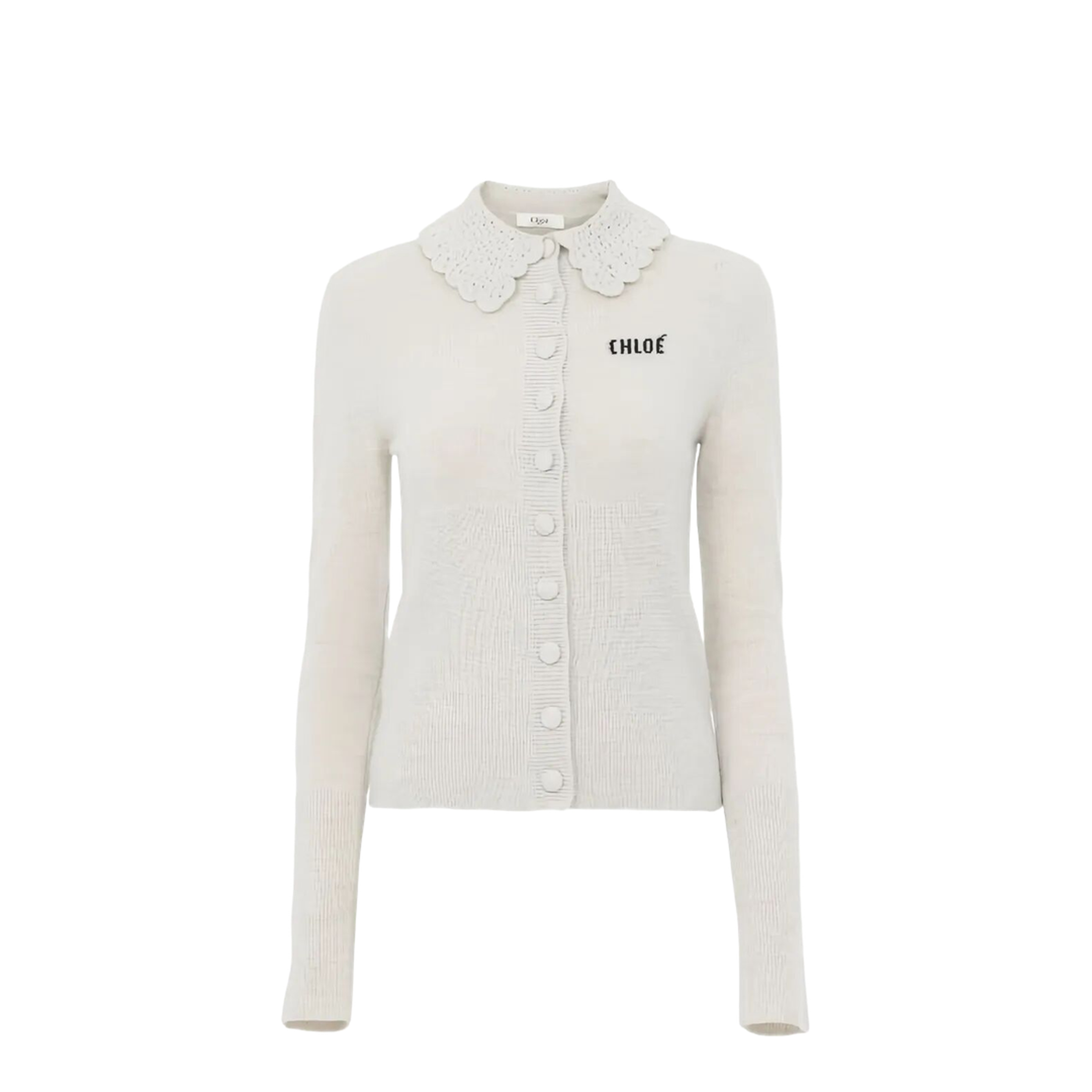 MAYFEYR - Chloè - Crocheted Collar Wool Cardigan - CH26SMC0353