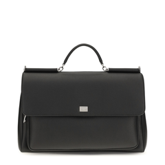 My Sicily Calfskin Top-handle Bag - Black