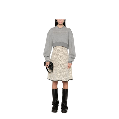 Logo Cotton Cropped Sweatshirt