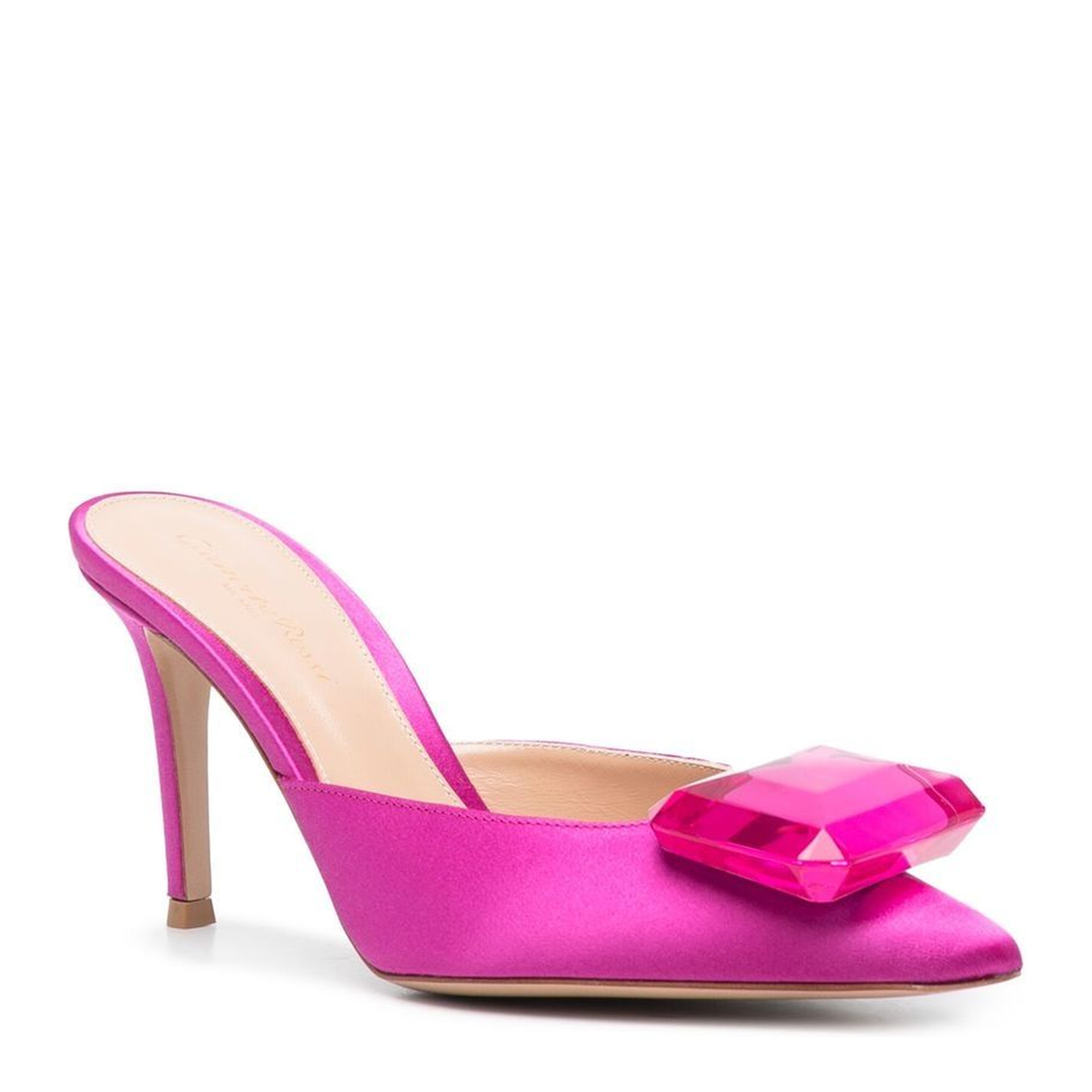 Fuchsia Satin Pumps