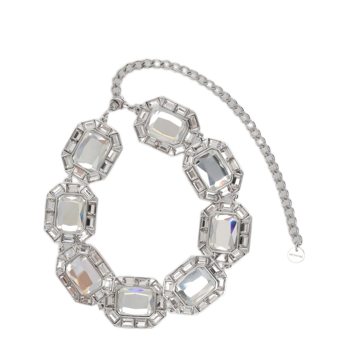 MAYFEYR - Self Portrait - Girocollo Necklace With Maxi Crystals - PF26624NSLSILVER
