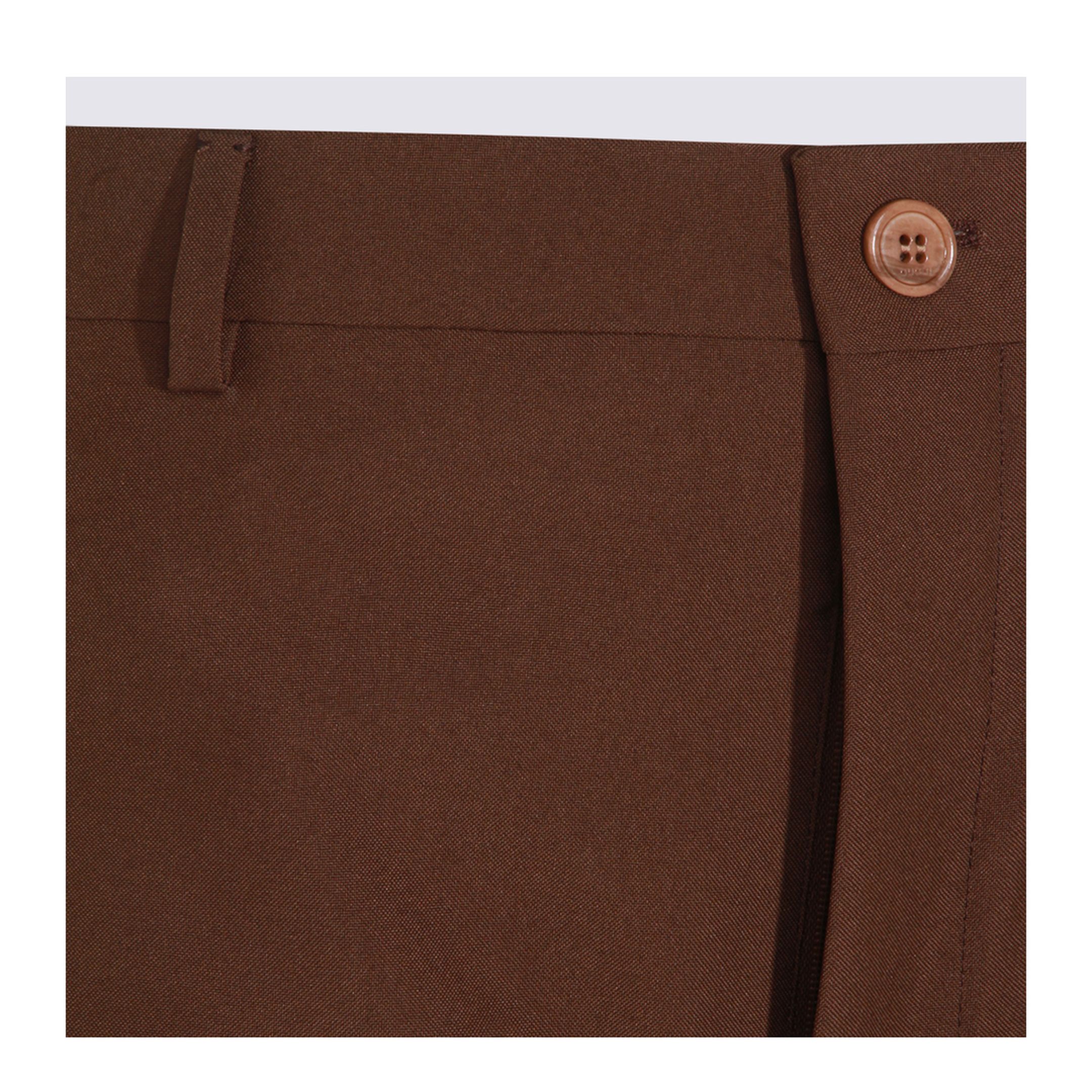 Wide Fit Trousers In Brown