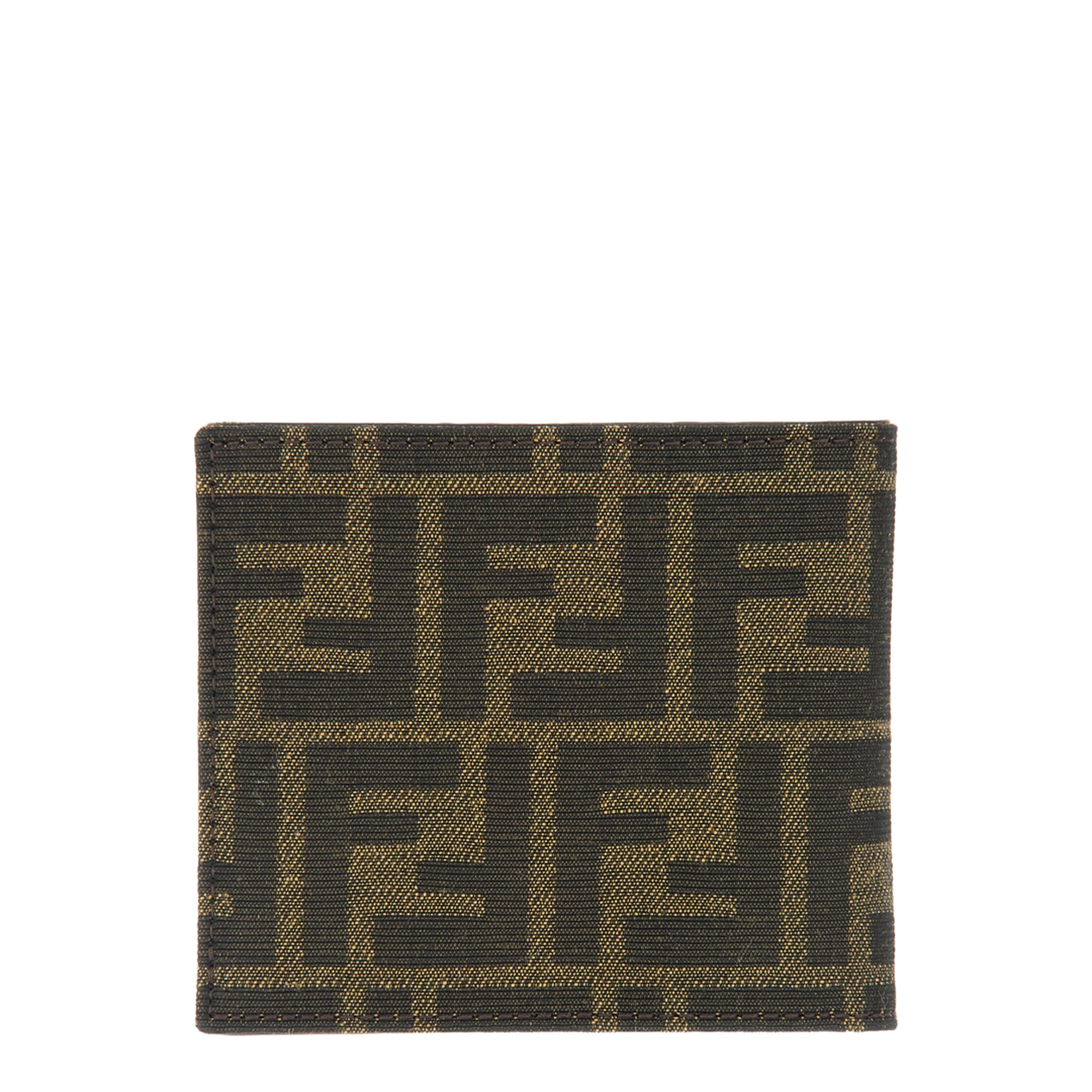 FF Jacquard Bi-Fold Wallet - Marrone