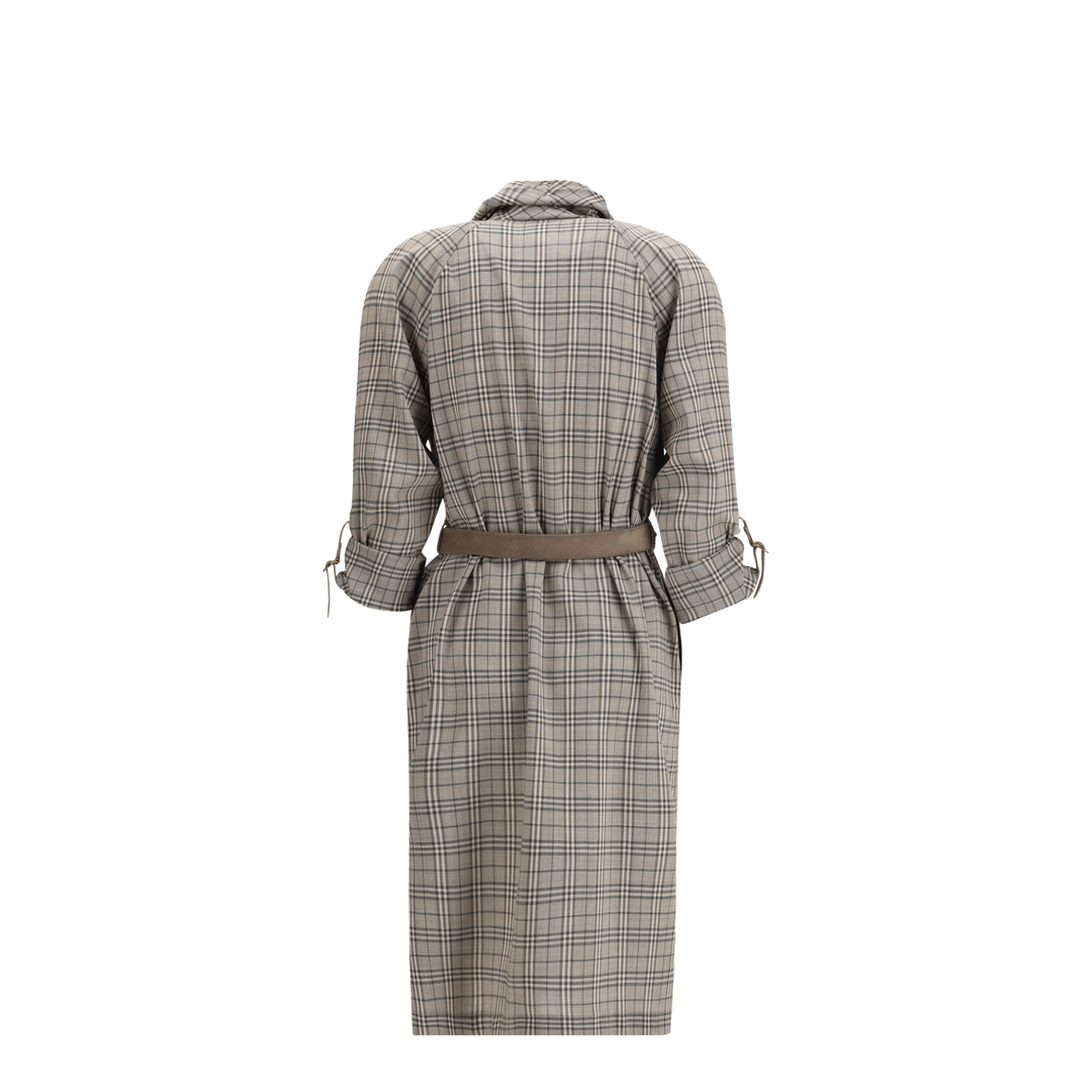 MAYFEYR - Burberry - Wool Check Dress With A Shawl Collar - 8118175