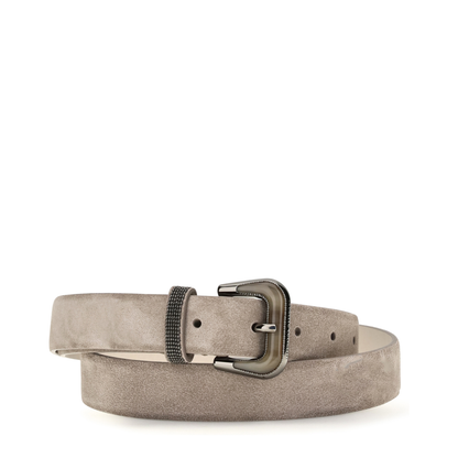 MAYFEYR - Brunello Cucinelli - Suede Belt With Shiny Loop - M0DELC297C8849