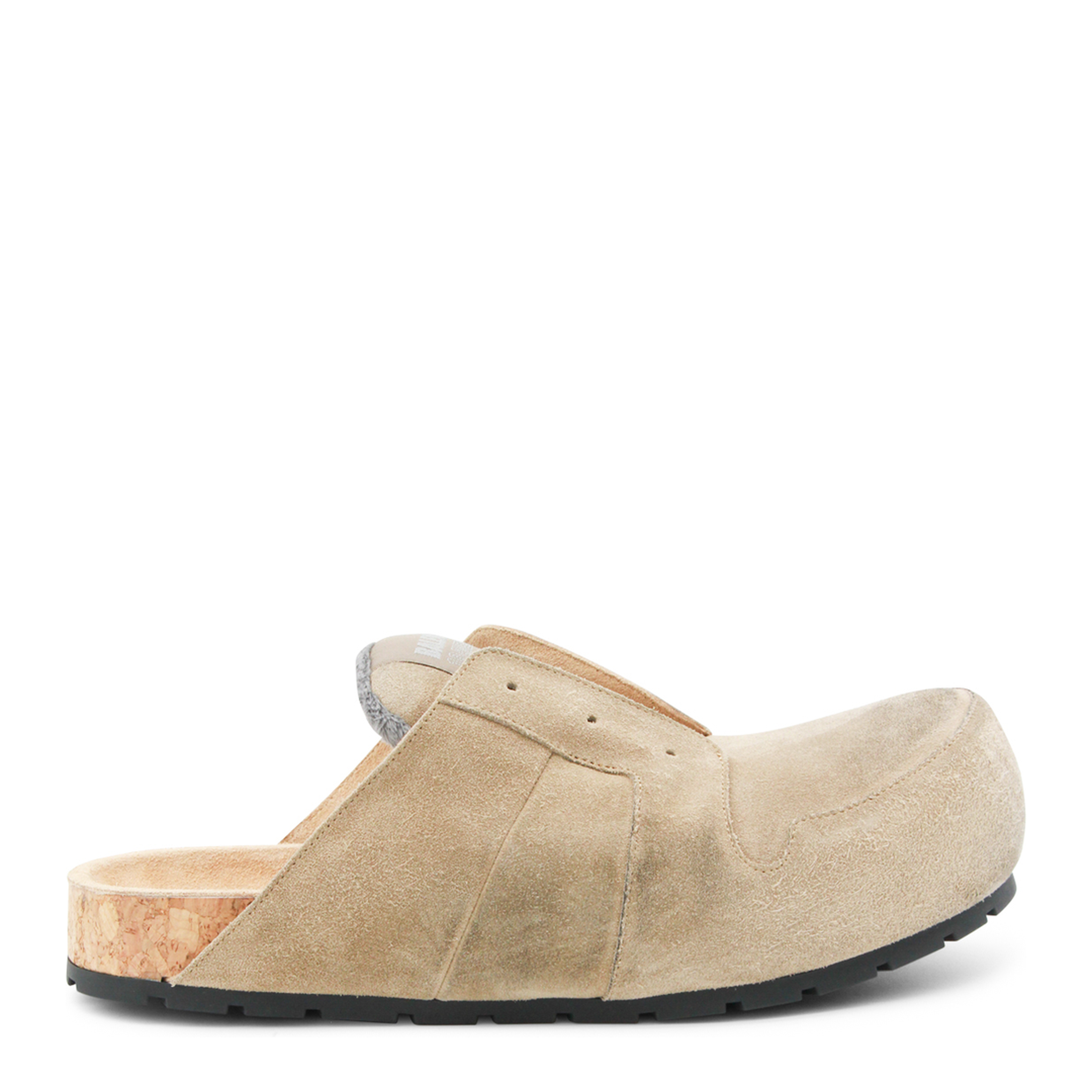 Dumbo Sabot in Distressed Suede Calfskin