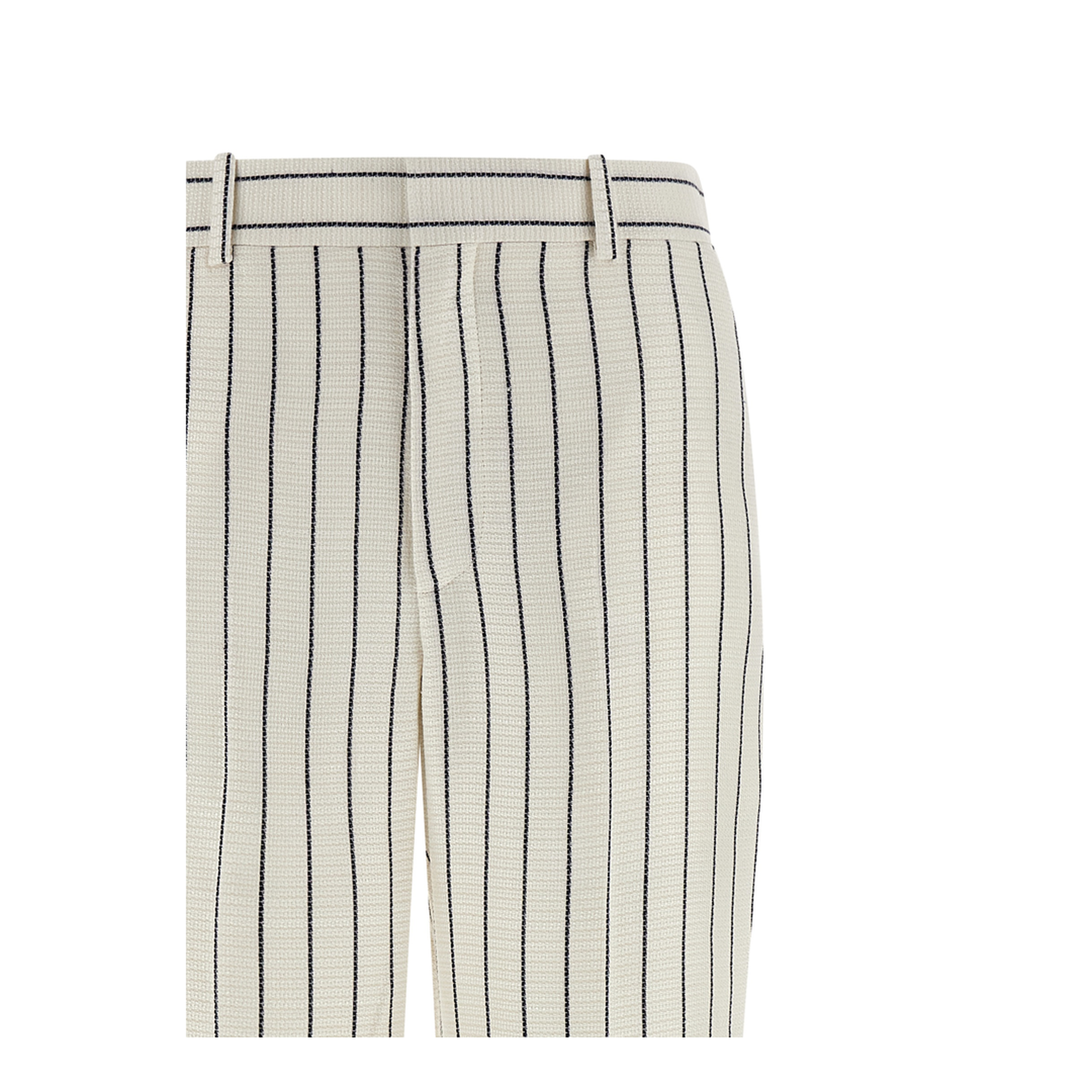 Straight-Leg Pinstripe Pants - White