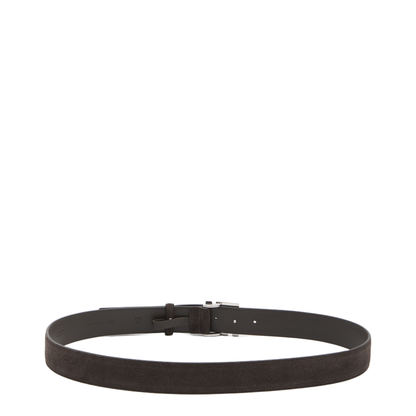 Squared Belt Leather Brown