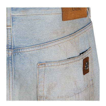 Light Blue Cotton Denim Jeans