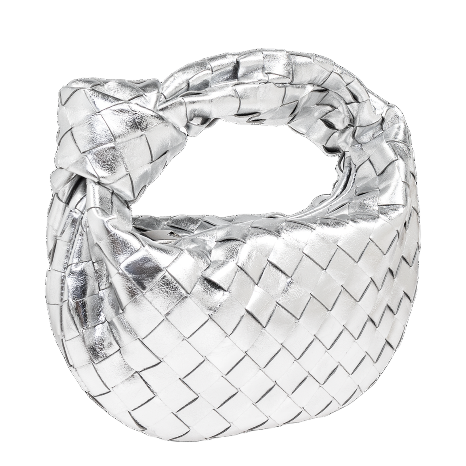 Silver Nappa Leather Mini Jodie Handbag