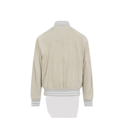 MAYFEYR - RALPH LAUREN PURPLE LABEL - Champagne Suede Bomber Jacket - 790P17574001CHAMPAGNE