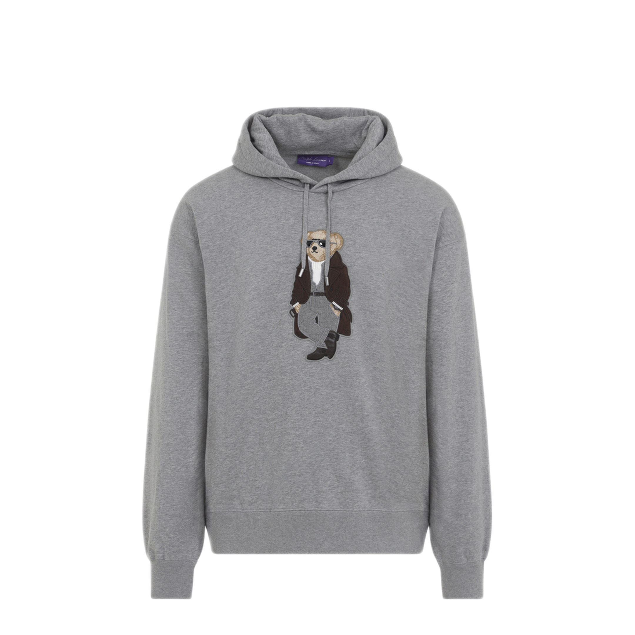 MAYFEYR - RALPH LAUREN PURPLE LABEL - Classic Light Grey Cotton Bear Hoodie - 790P08129001CLASSIC