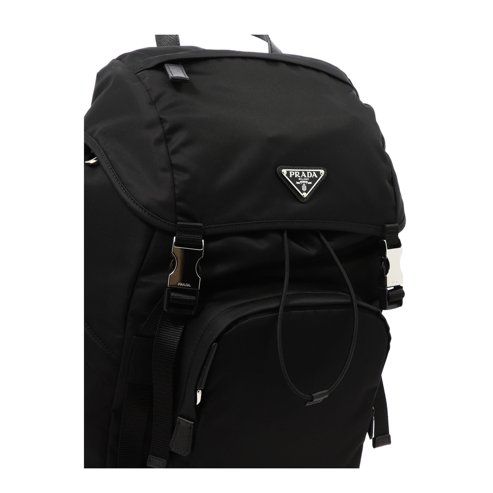 Navy Re-Nylon And Saffiano Leather Backpack