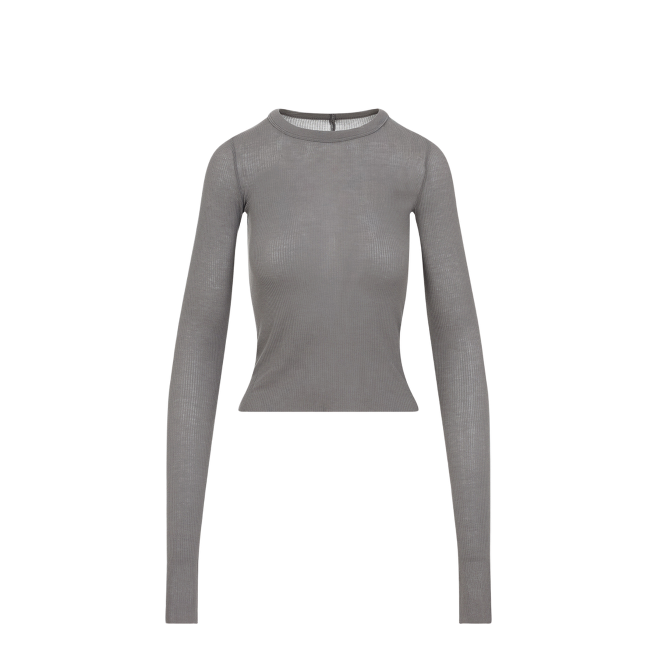 MAYFEYR - Rick Owens - Cropped Rib Ls T-Shirt - RP01F6209RC