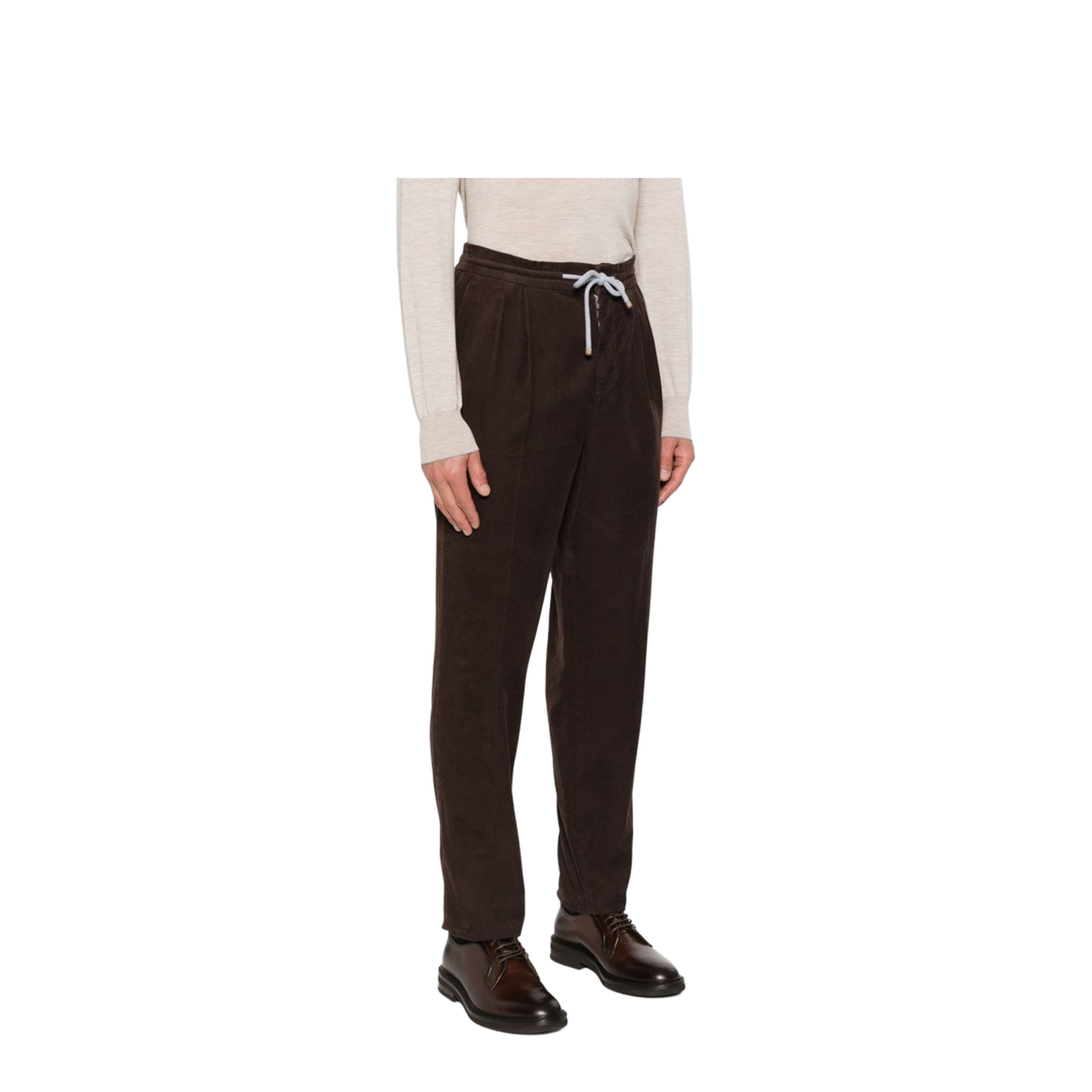 Elegant Brown Velvet Trousers