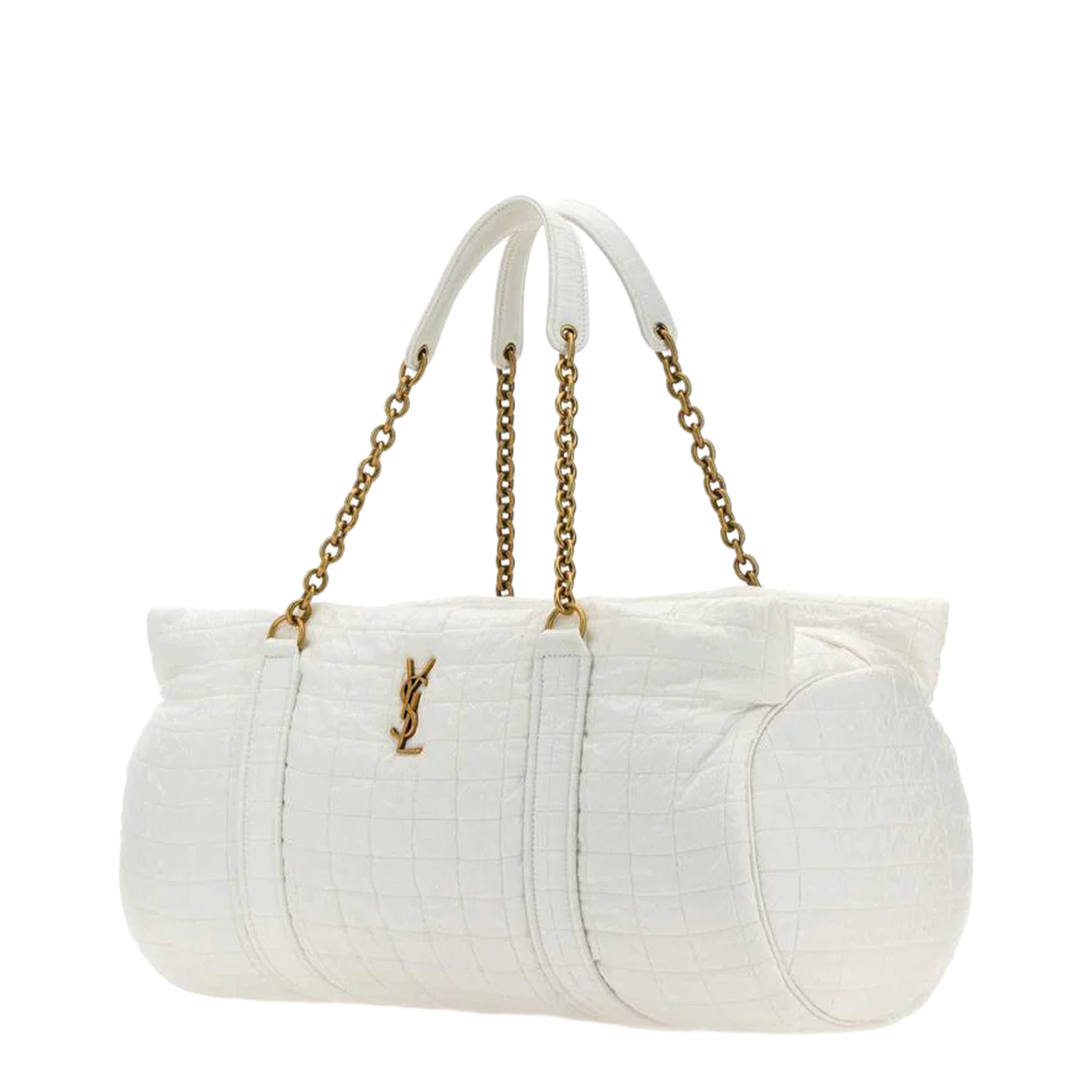 Gloria Nylon Duffel Bags - White