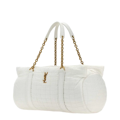 Gloria Nylon Duffel Bags - White